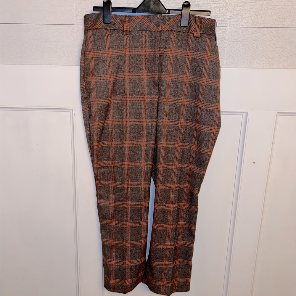 NWT NY&co Brown and orange kicks flare pants